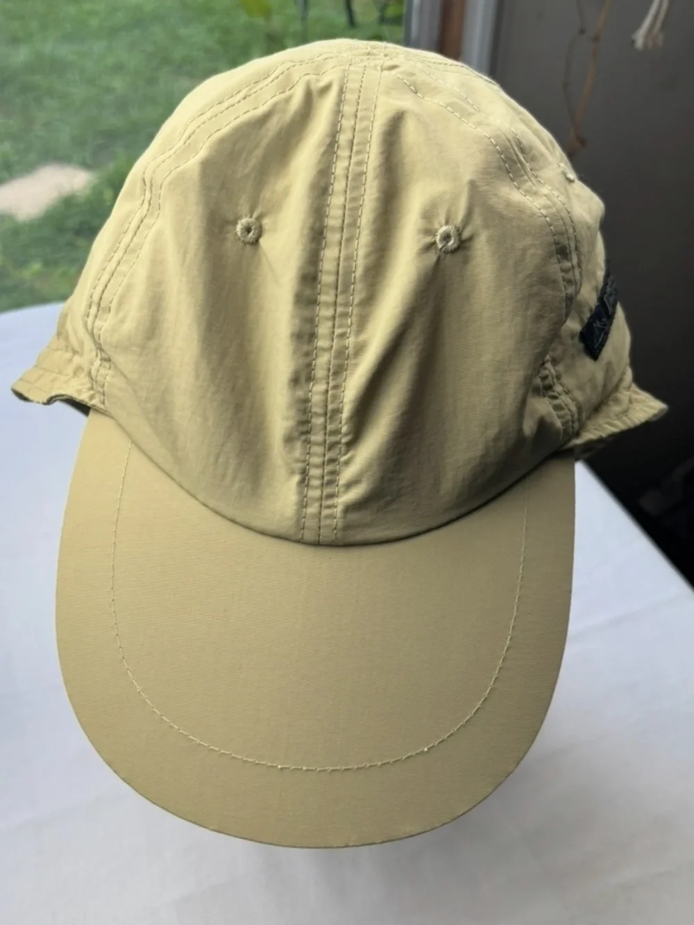 Dorfman Pacific Flap Cap With Cool Max Sweatband Khaki Unisex Sun Protection